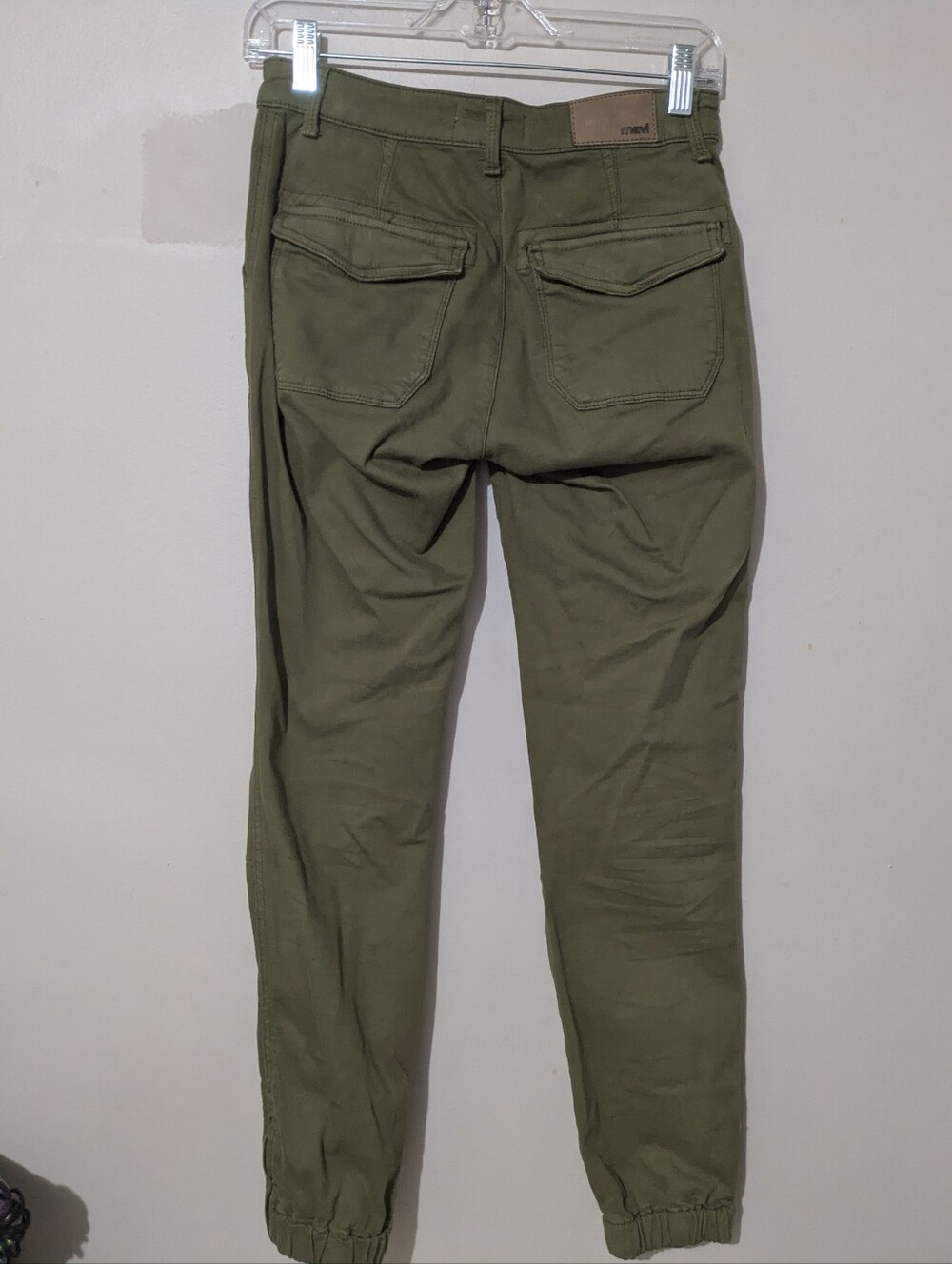 Mavi Ivy Olive Green Cargo Mid-Rise Slim Fit Twill Pants Size 26/28 Excellent! - Picture 10 of 16